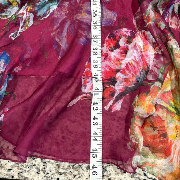 Marchesa Notte Floral Printed Cocktail Dress - Picture 11 of 11